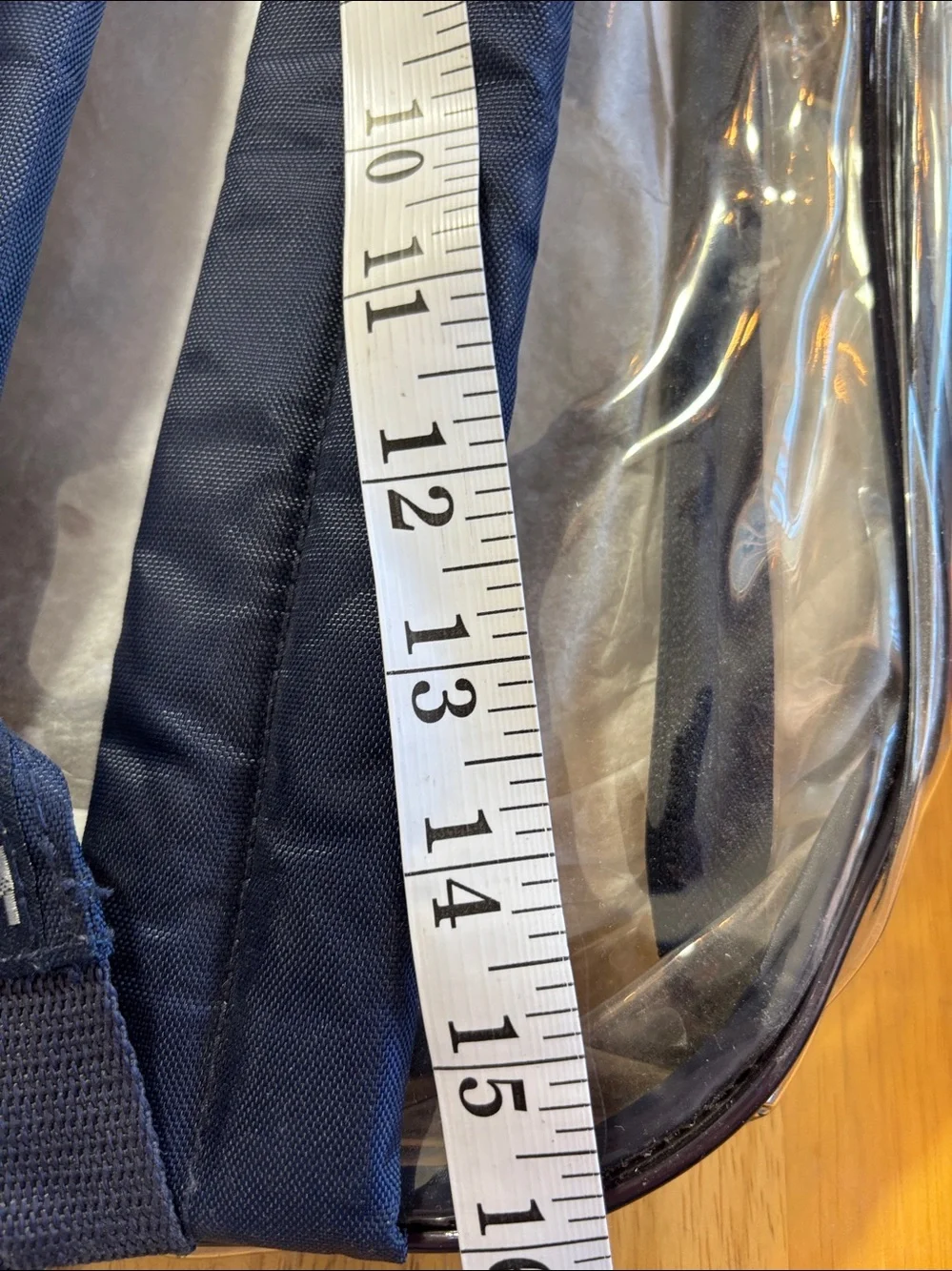 Clear PVC Eastsport Backpack with Navy Trim NWT